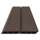 Deck WPC Περίφραξη σκούρο καφέ - Λεία πλάγια