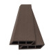 Deck WPC Περίφραξη σκούρο καφέ - Λεία πλάγια