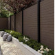 Deck WPC Περίφραξη σκούρο καφέ - Λεία πλάγια