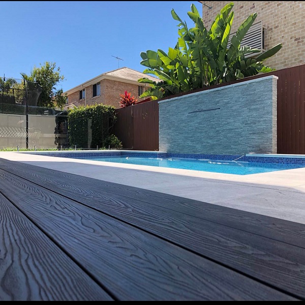 WPC Deck δαπέδου με νερά ξύλου - σκούρο γκρι 25/146mm